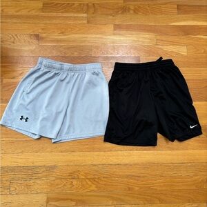 Boys Nike and Under Armour shorts